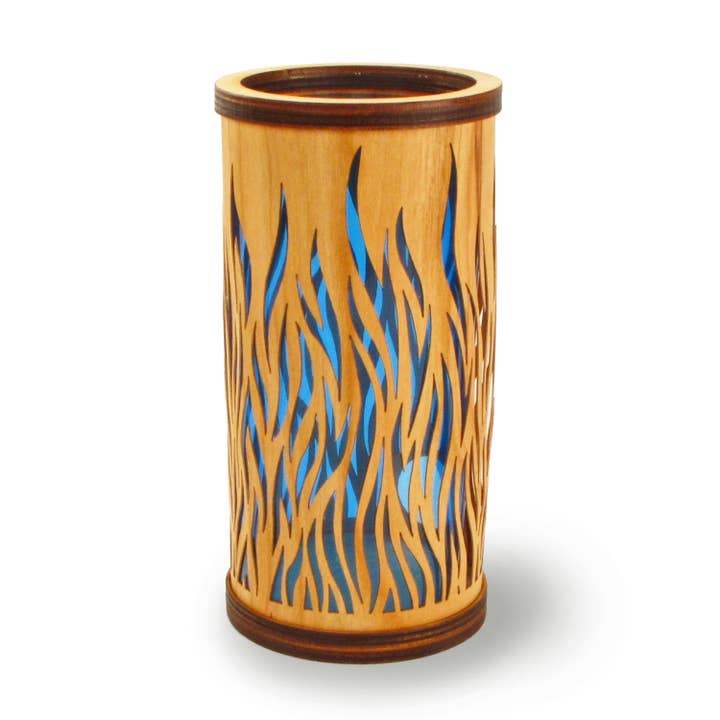 Cherry Veneer Column Light - Fire for wholesale by Made and Assembled