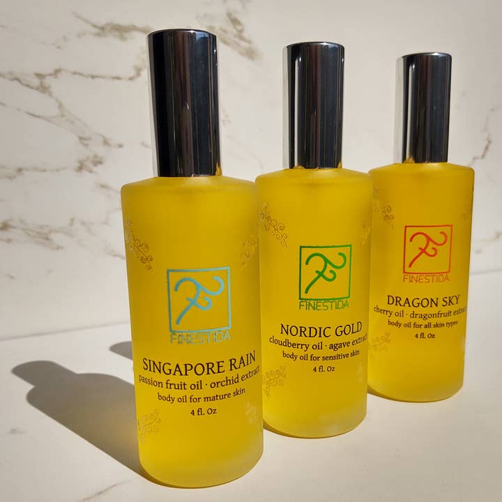 Finestida body oil sampler pack for wholesale by Finestida