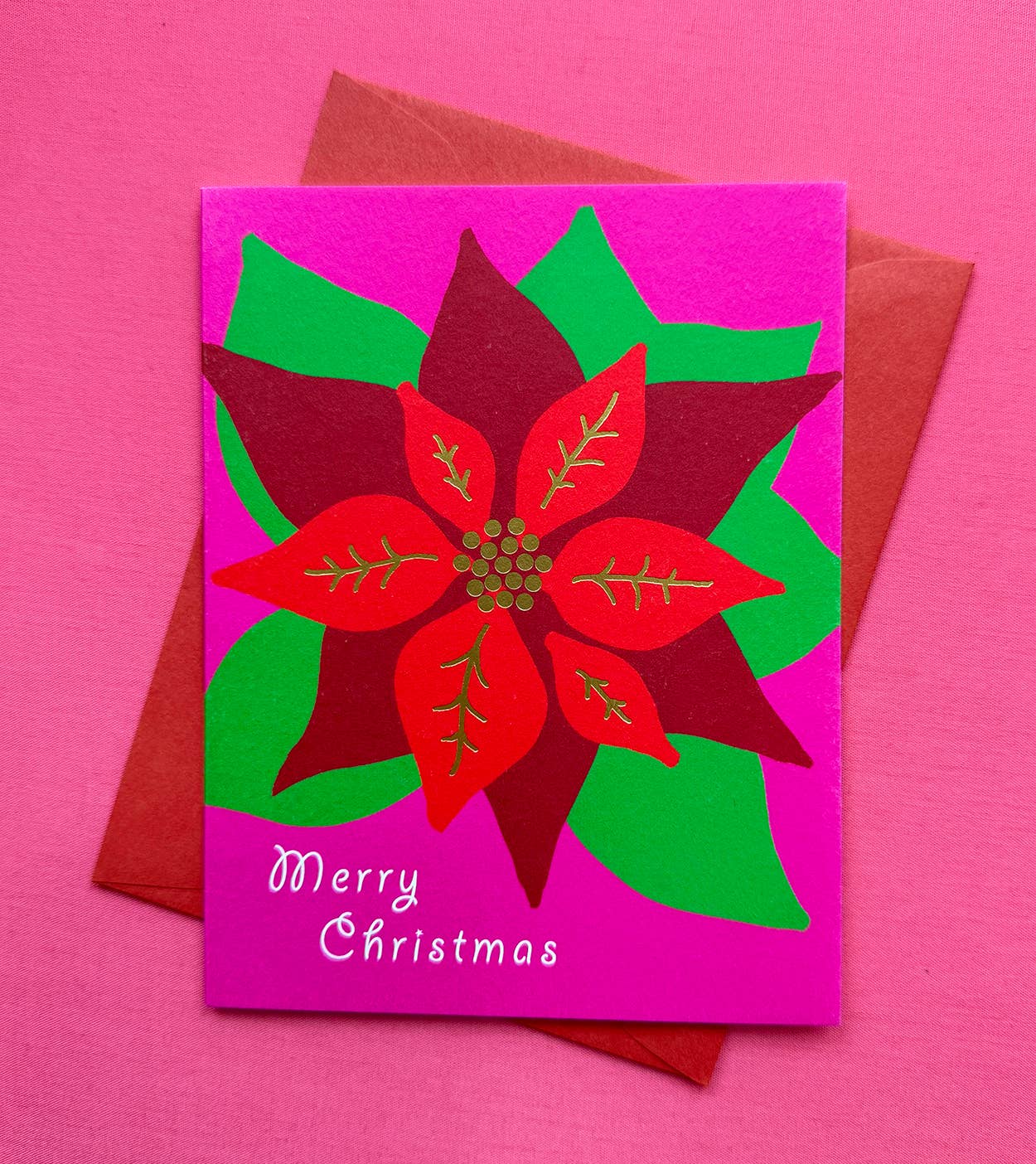J.Falkner Cards - Wholesale Christmas Card - Poinsettia Christmas Cards (boxed set of 8)  2