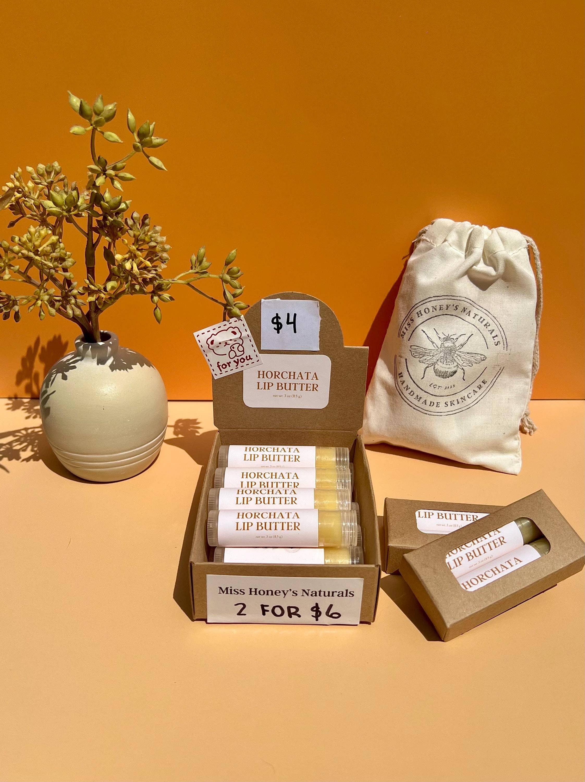 Miss Honey's Naturals - Wholesale Lip Balm - Horchata Lip Butter | Vegan (0.3oz)