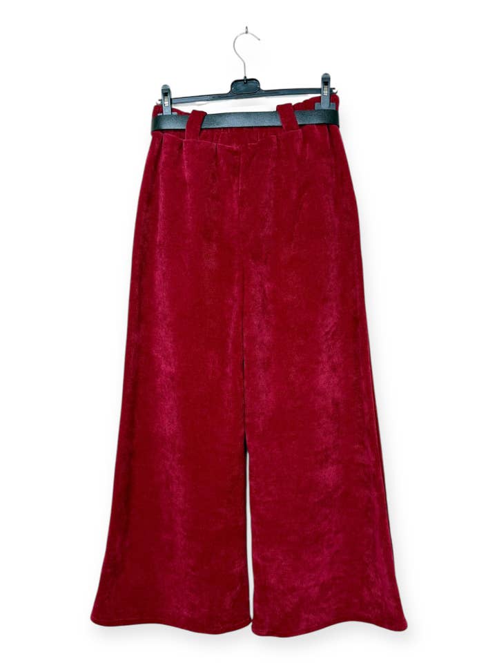 Lucky Nana - Wholesale Pants - Women's - AH 6601 - Velvet Pants with Belt3