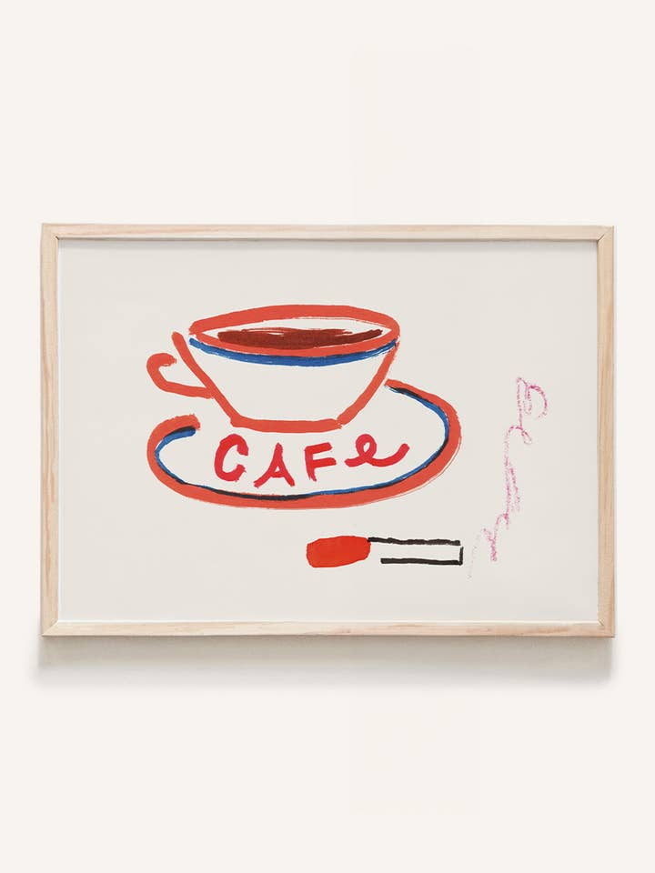 Café Wall Art - “Café Cig” for wholesale by Phthalo Ruth