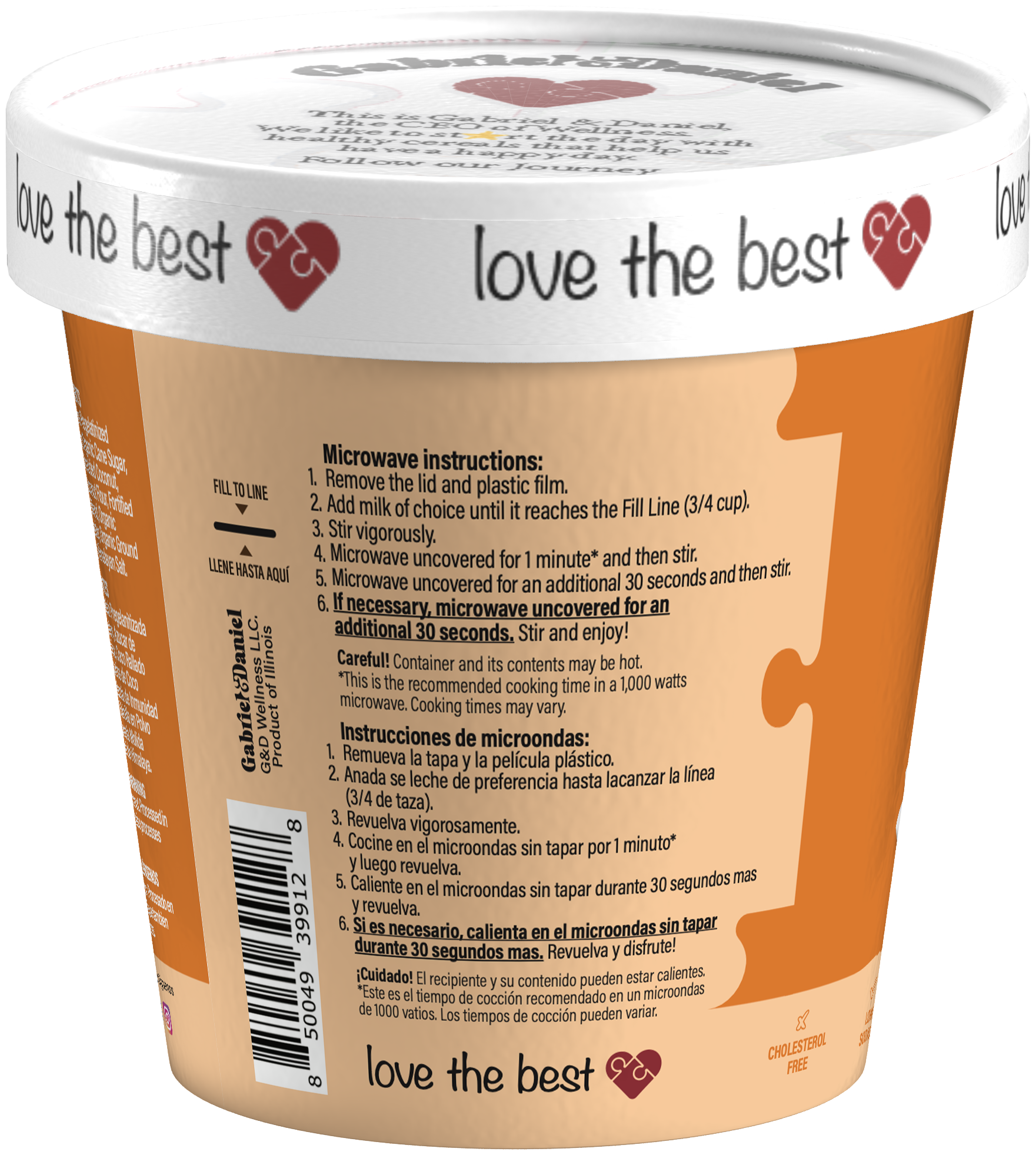 Gabriel & Daniel Wellness Oatmeals – Großhandel Frühstückszerealien – Bio SS Instantgetreidebecher - Mais mit Kokosnuss4