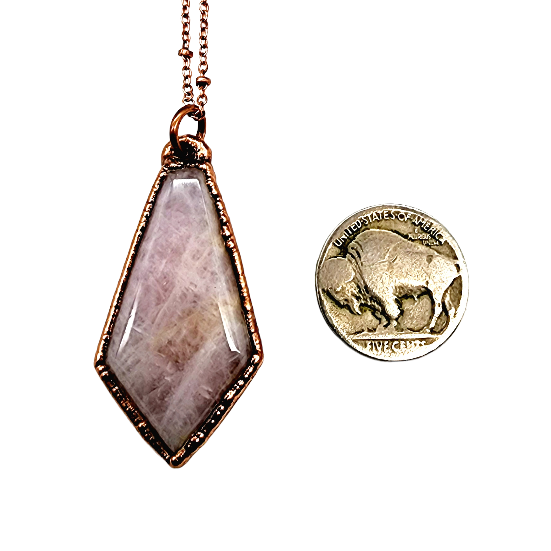 MergingMetals - Wholesale Pendant/Charm Necklace - Rose Quartz Kite Necklace // Electroformed Jewelry3