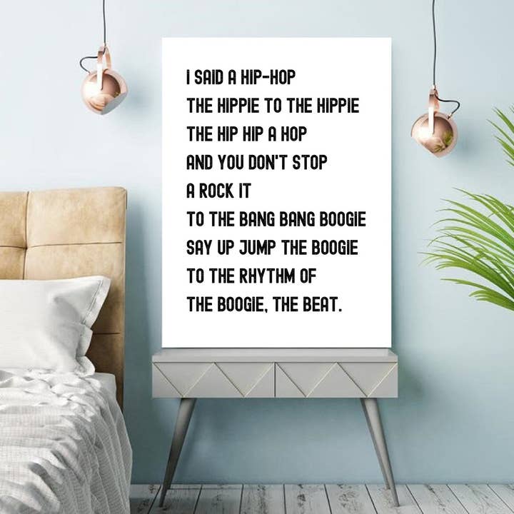 I Said A Hip Hop Print for wholesale by Moonshine Prints