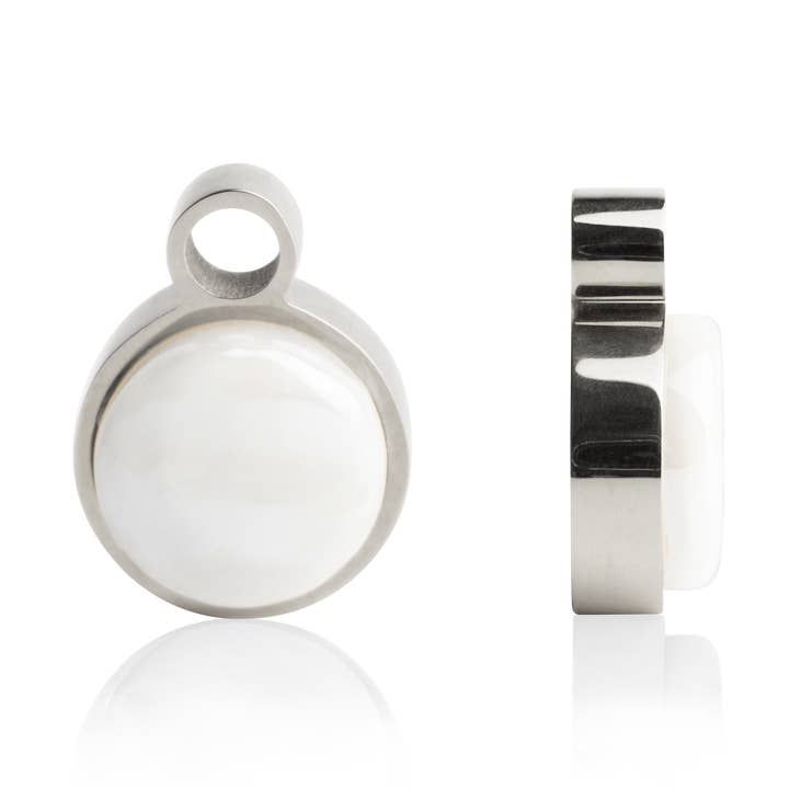 Ring for hoop earrings • silver/snow white for wholesale by ALEXASCHA