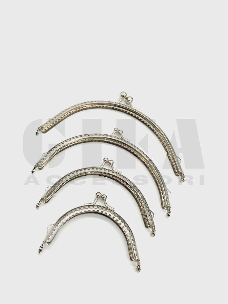 Gifa Accessori – Fecho por atacado – Clic clac meia-lua níquel vários tamanhos art # 1/r0