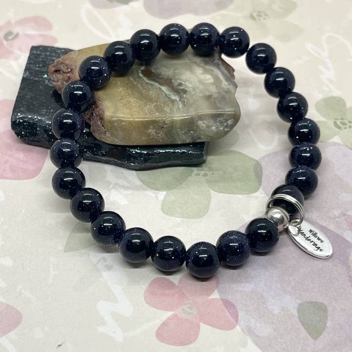 Goldstone bleu pour la vente par Willows Wanderings