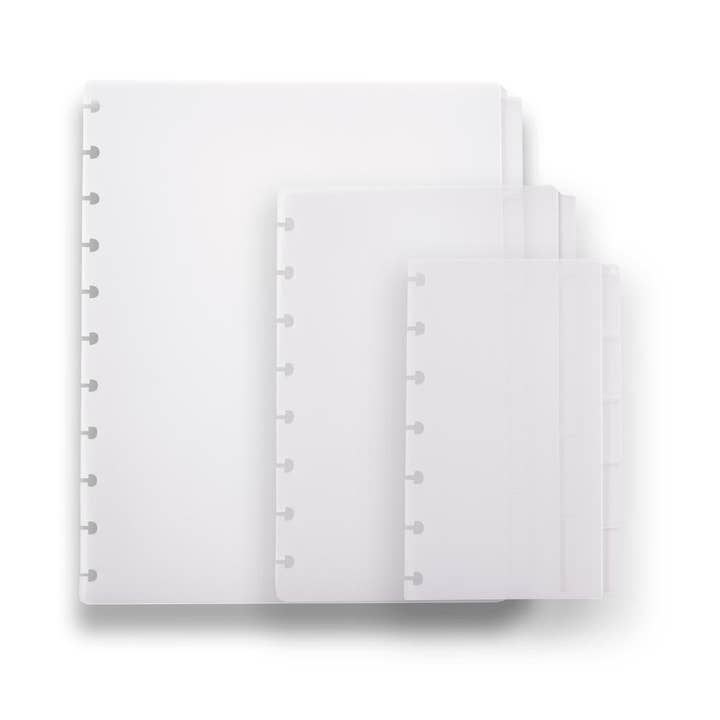 Levenger - Venta al por mayor Cuadernos - Separadores para cuadernos Circa, transparentes, encuadernados en disco (juego de 5)