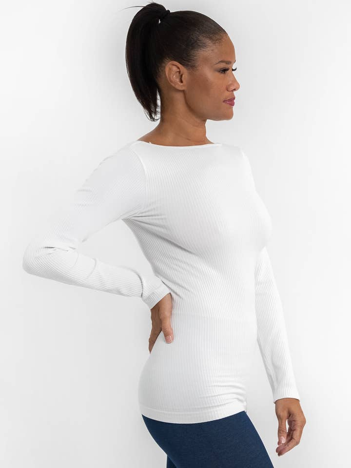 ELIETIAN - Wholesale Knit Top - Women's - Ribbed Reversible Long Sleeve16