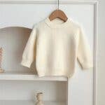 MyKids-USA® - Wholesale Knit Sweater - Baby - Baby Girl 4 Colors Solid Knitting Sweater Round Collar Pullover12