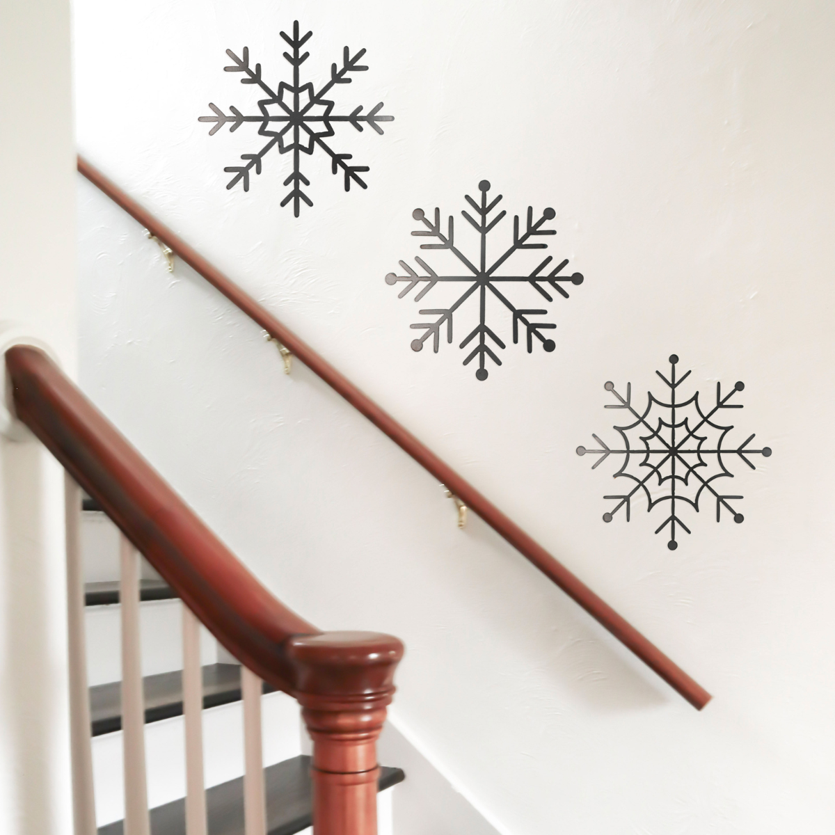 Keystone Steel Co. - Wholesale Wall Accent - Set of 3 Snowflake Steel Wall Decor, One of Each.4