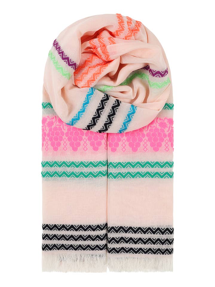 Pink Grapes Scarf for wholesale by Ombre London