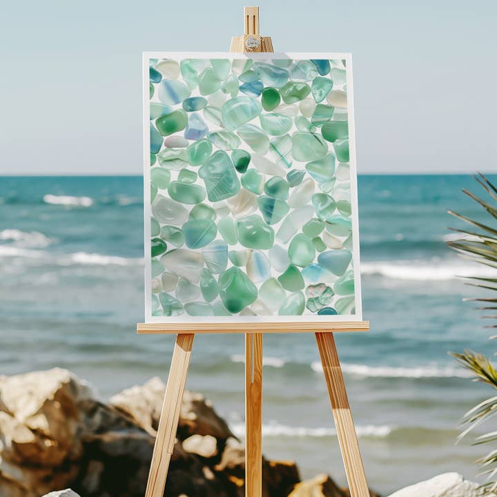 Seaglass 8x10 art print for wholesale by Latitudes Designs