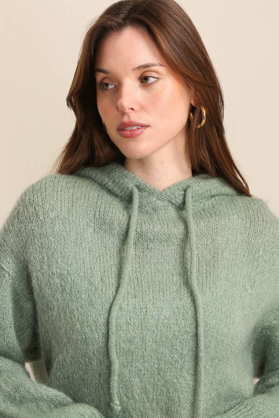NAÏS PARIS - Wholesale Hoodie - Women's - MOHAIR AND WOOL HOODY-STYLE SWEATER19