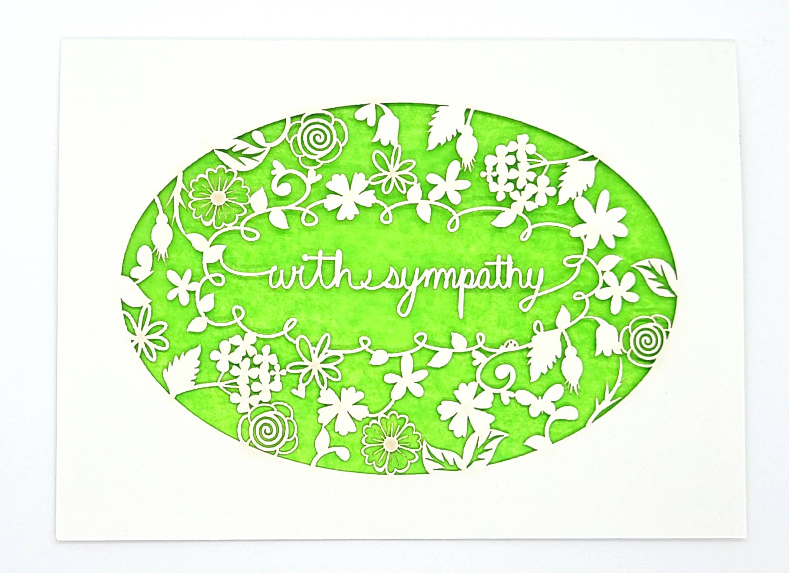 two hermanas – Engroshandel Sympati-kort – Med sympati omkring en krans af blomster3