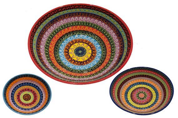Access by Mediterranean Concepts - Wholesale Decorative Plate/Dish/Bowl - Bordure Design Ceramic Bowl - 30 cm1