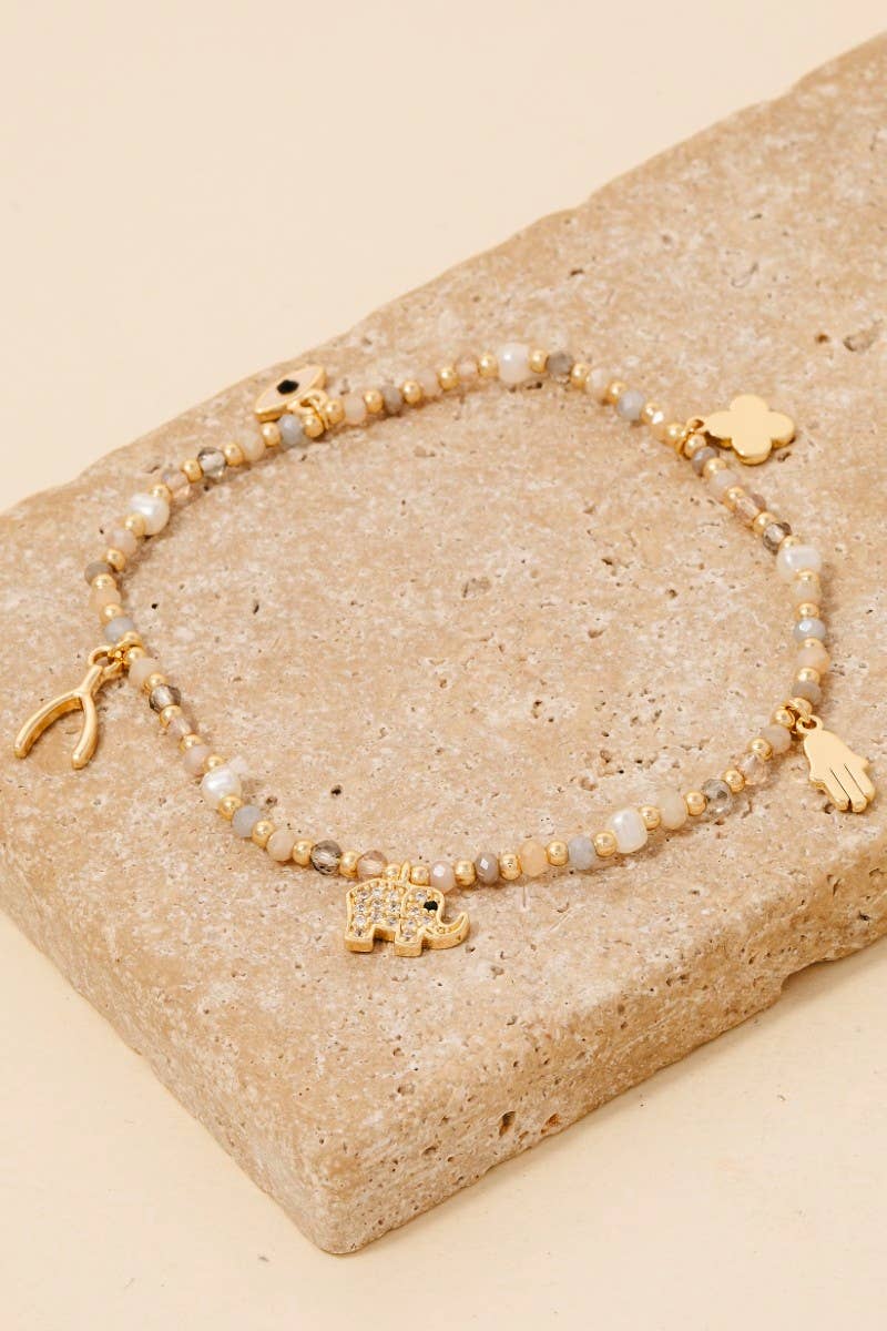 Anarchy Street - Vendita all'ingrosso Bracciale con perline - Bracciale con ciondoli pavé misti Cz e perline sfaccettate0