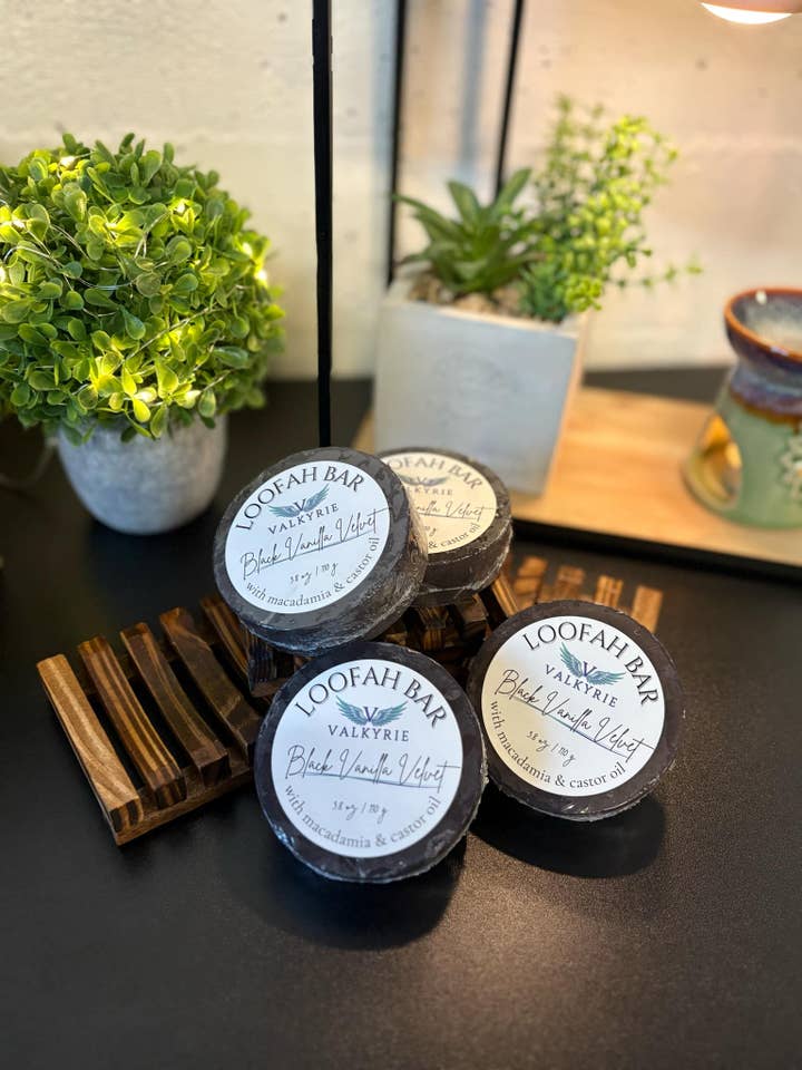 Pain de Nettoyage Loofah - Velours Vanille Noire pour la vente par Valkyrie Global
