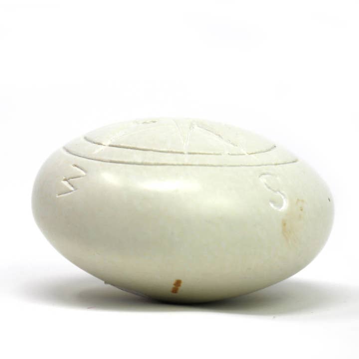 Global Crafts – Engroshandel Bordpynt – Kompas Fedtsten Skulptur, Natursten
