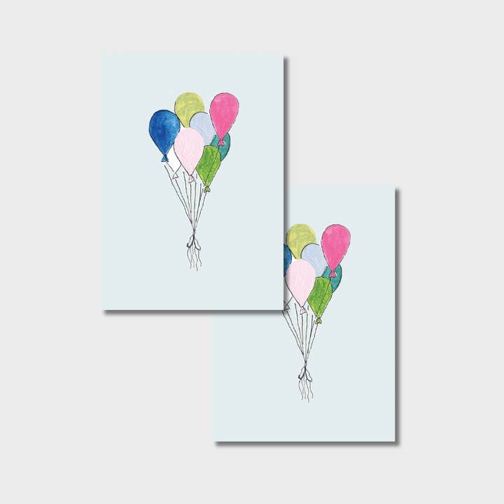 Birthday Balloons Mini Card for wholesale by Tulip Design Company