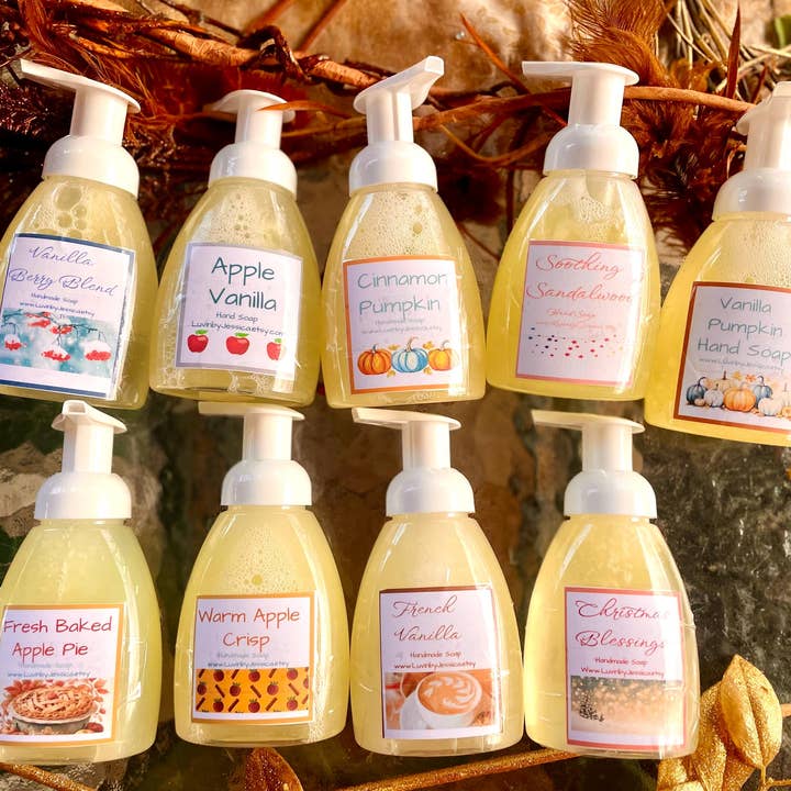 Pumpkin Spice & Christmas Foaming Castile Hand Soaps for wholesale by LuvinbyJessica.etsy.com