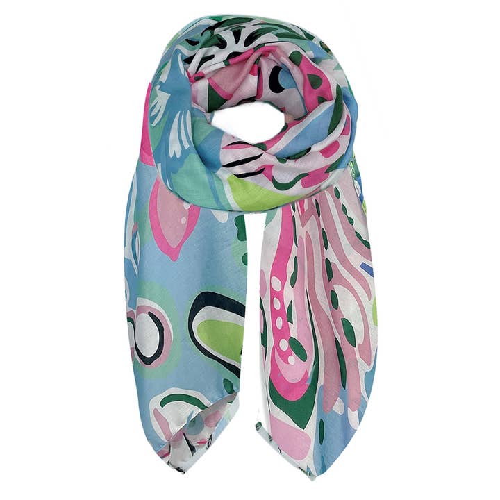 Fashion City - Wholesale Scarf - Women's - Tropical Floral Print Scarf