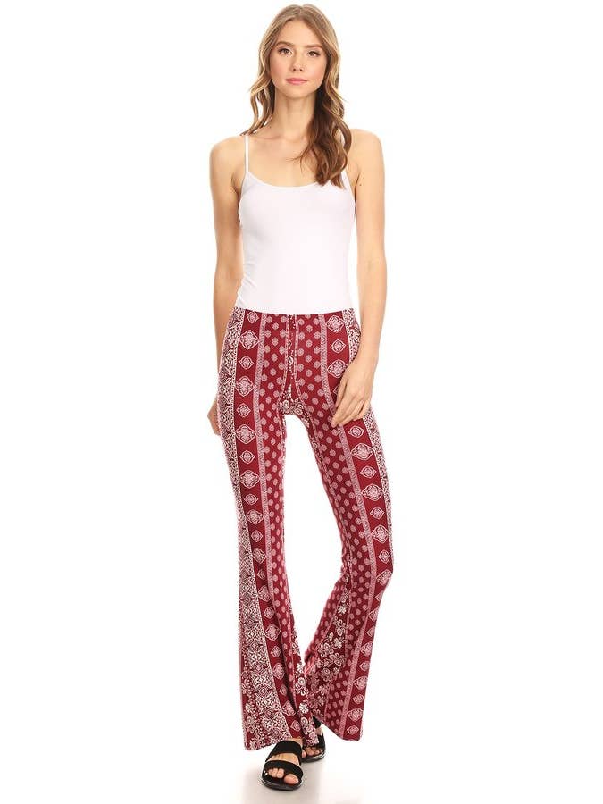 VIBE Apparel Co - Wholesale Pants – Women's - Aztec Wide Leg Flare Pant20