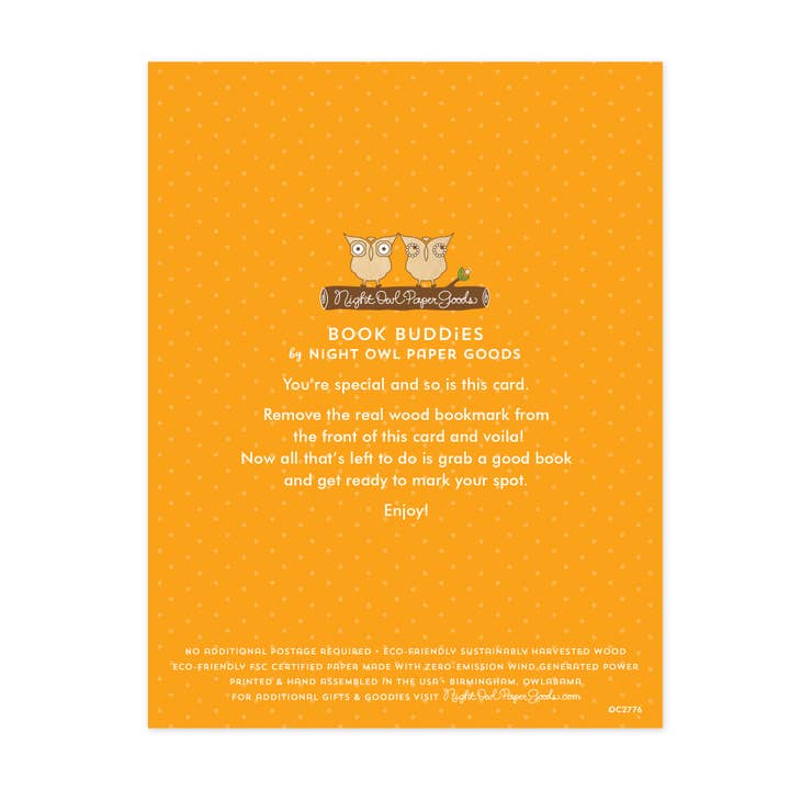 Night Owl Paper Goods - Vendita all'ingrosso Biglietti di auguri - Biglietto di compleanno con segnalibro Puppy Pages, motivo: cane che legge