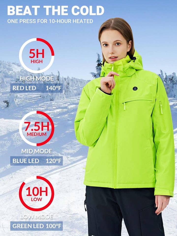 Antarctica Outdoors - Wholesale Jacket - Women's - ANTARCTICA GEAR Heated Jacket, Ski Jacket Coat For Women Winter Coat15