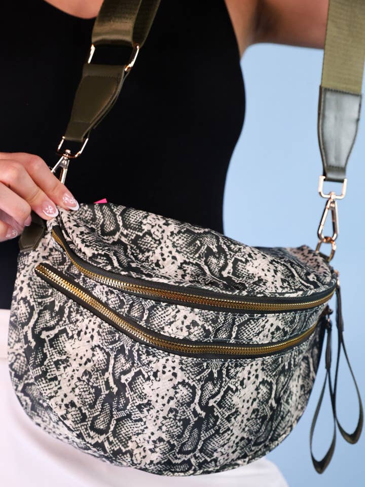 Running Errands Bum Bag- Sylvie Snake for wholesale by Jess Lea