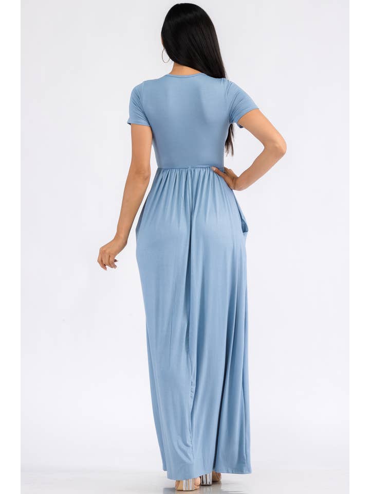 H&H Fashion Inc. - Wholesale Dress - Women's - HH464X-SL - Short Sleeve Maxi Dress