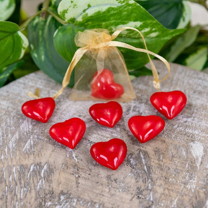 Red Glass Heart. for wholesale by Down To Earth