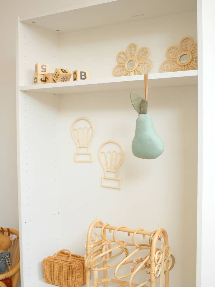 Cesta pequeña de rafia de 2 piezas, mini decoración, cesta de bebé,  accesorios de boda, cestas colgantes en miniatura, cestas de almacenamiento  de