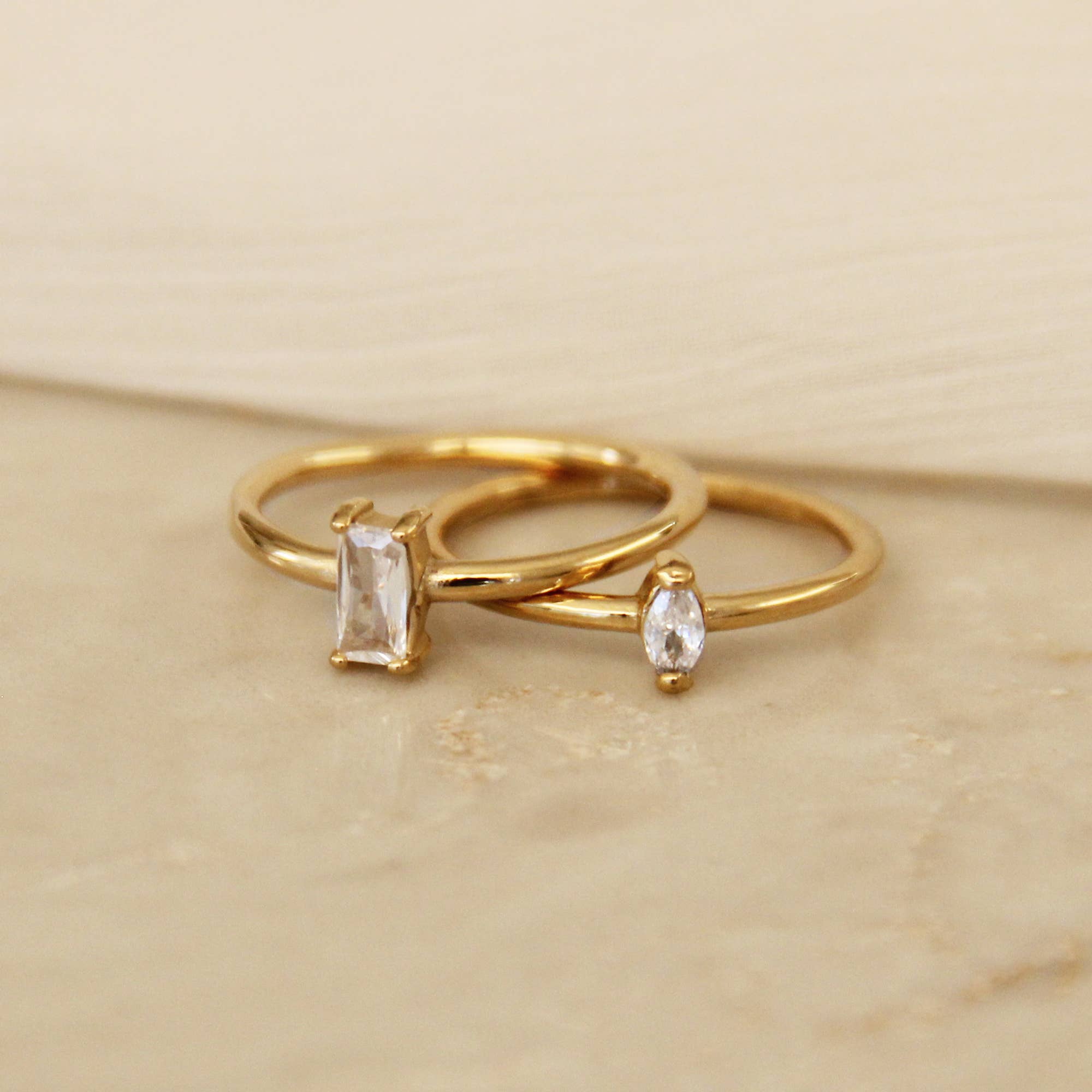 MAIVE – Anel multi-pedra por atacado – Anel Baguete ou Marquise Tiny CZ