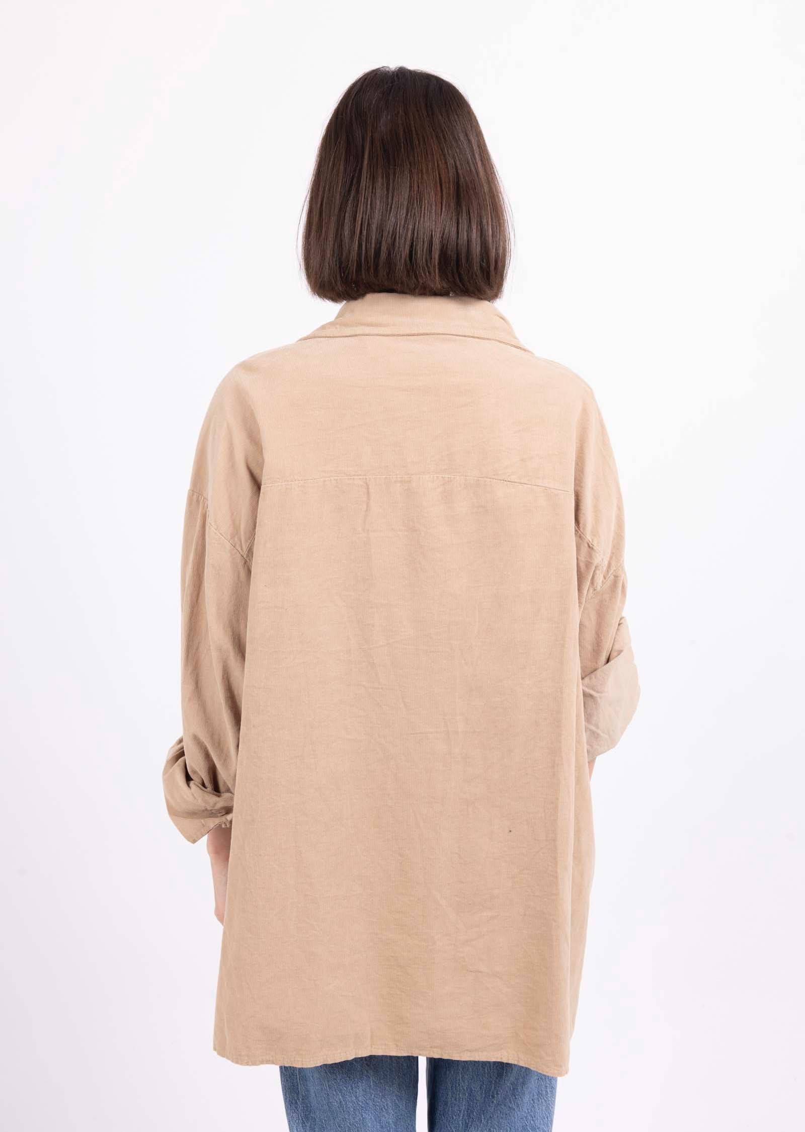 LINEN & COTTON HOUSE – Engroshandel Skjorte med buttondown – til kvinder – 4942 fløjlsbluse til efterår og vinter3