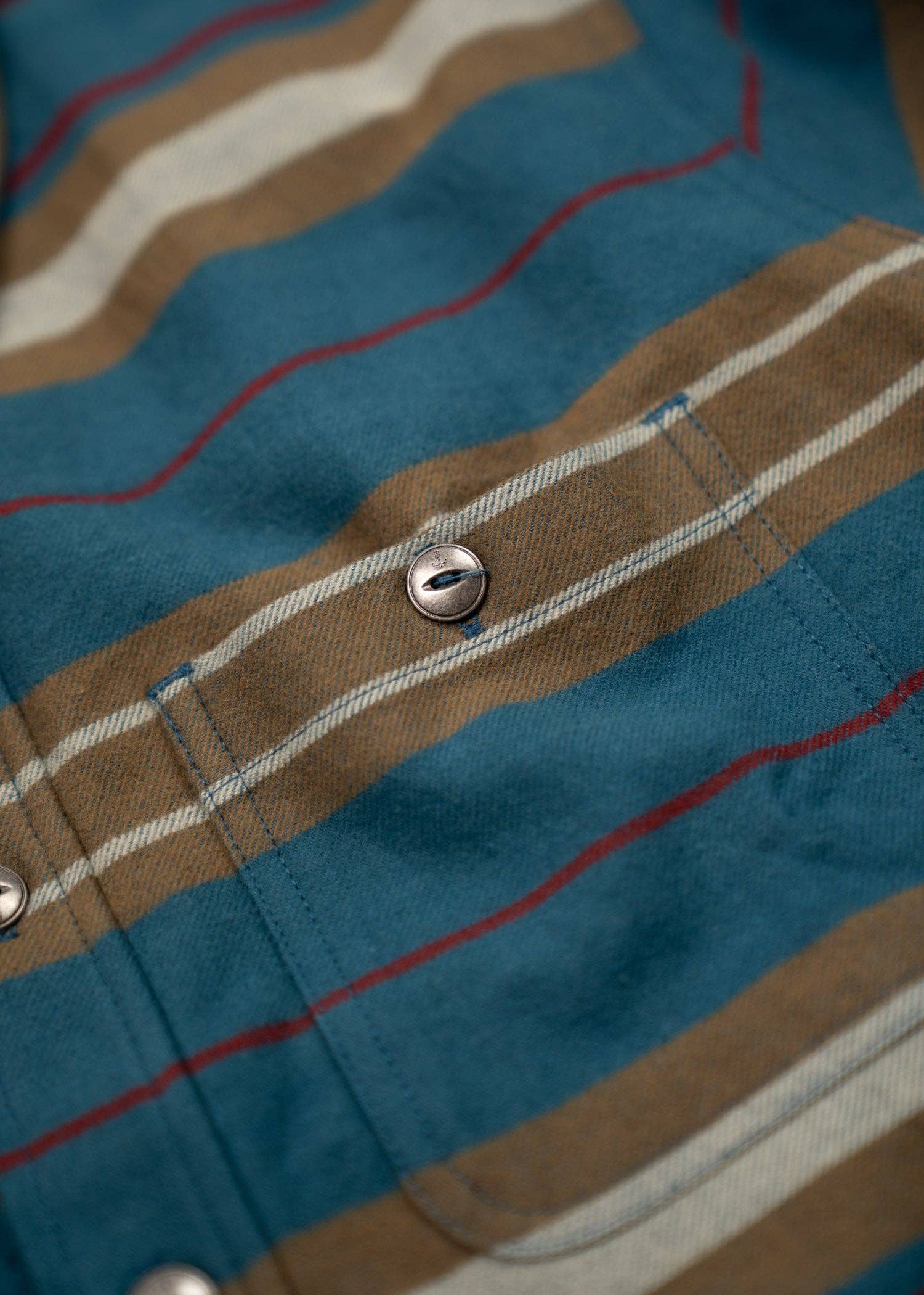 bleu Chemise Frontier en twill en vente sur Faire5