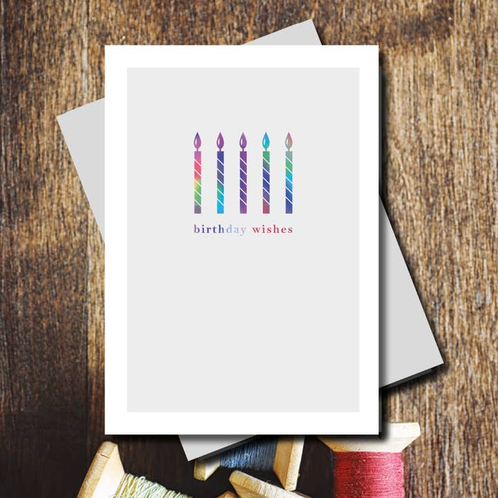 Marina B - Vente Cartes d'anniversaire - Vœux d'anniversaire | Au-dessus de l'arc-en-ciel | Cartes avec des bougies1