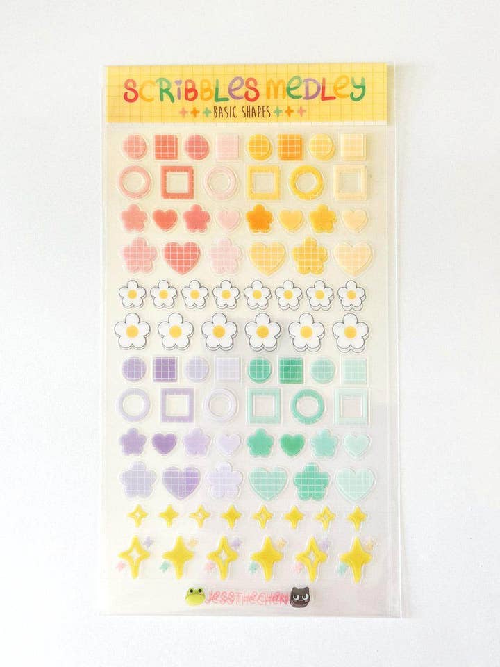 Autocollants de base pour planificateur | Mélange de gribouillis pour la vente par Jessthechen