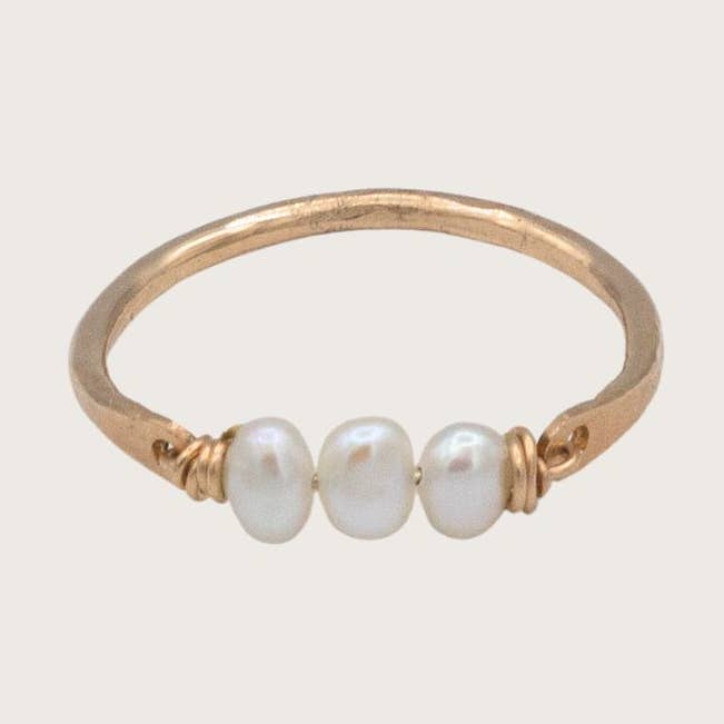 Pearl Trio Ring for wholesale by VIXIN Collection