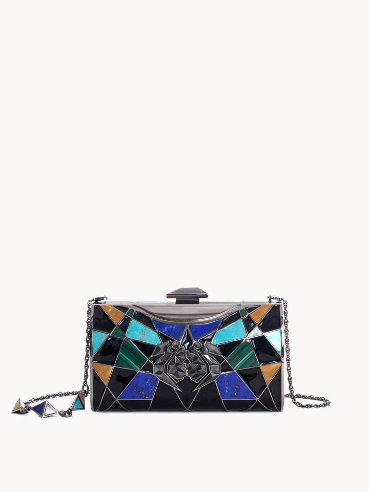 Pochette in metallo e pietre naturali per la vendita all'ingrosso da parte di Sapaf