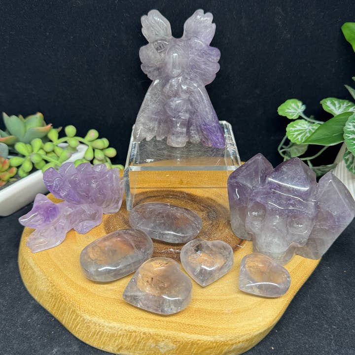 8 pc Amethyst Goddess skull nine tail fox bundle G729 for wholesale by The 7 Directions