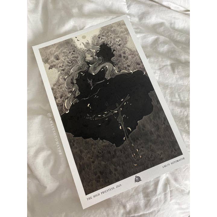 The High Priestess Giclée Print by Amliv Sotomayor for wholesale by WitchesandPins