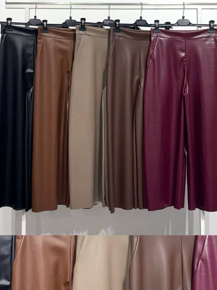 PALAZZO POLYPEL PANTS WITH POCKETS for wholesale by SWEET MAGIC MODA Y COMPLEMENTOS