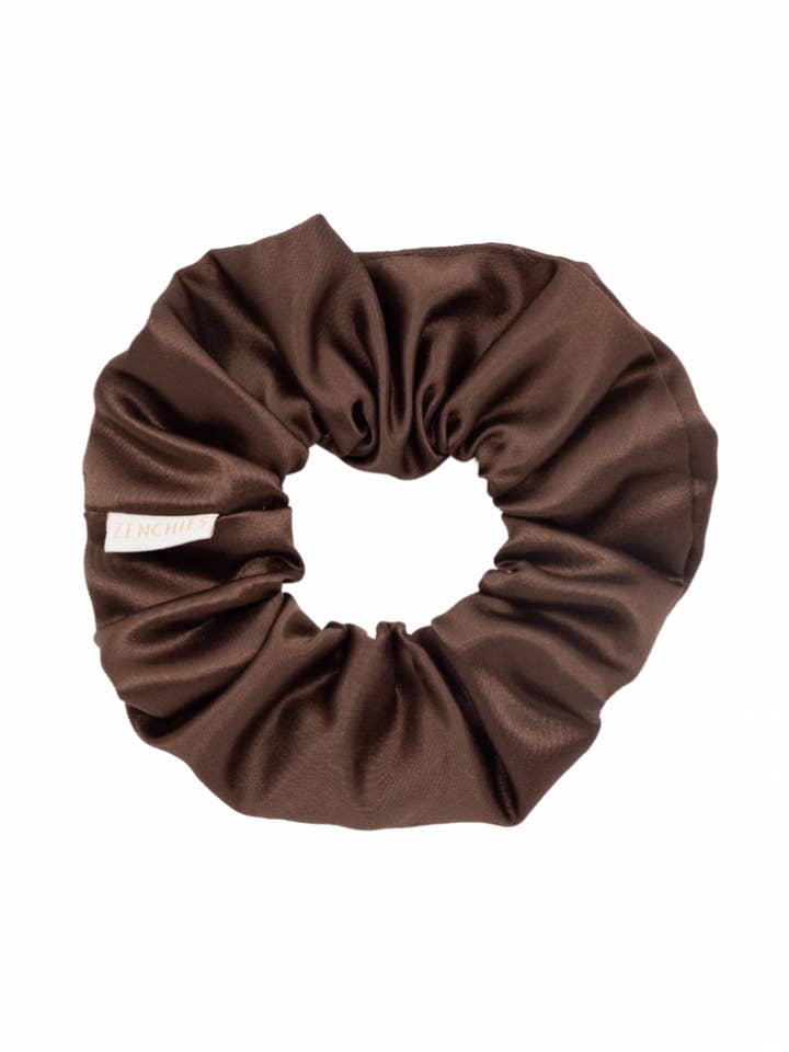 Merlot Women's Satin Scrunchie for wholesale by Zenchies