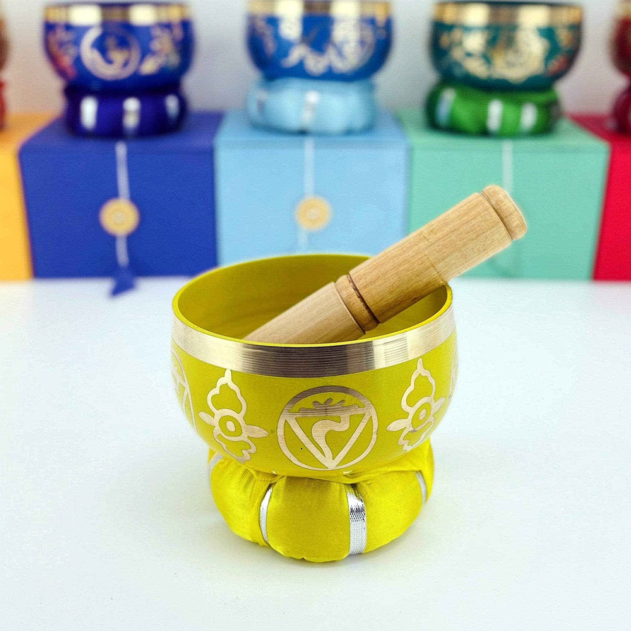 Rock Paradise - Wholesale Meditation Supplies - Brass Tibetan Singing Chakra Bowls - Choose Your Own9