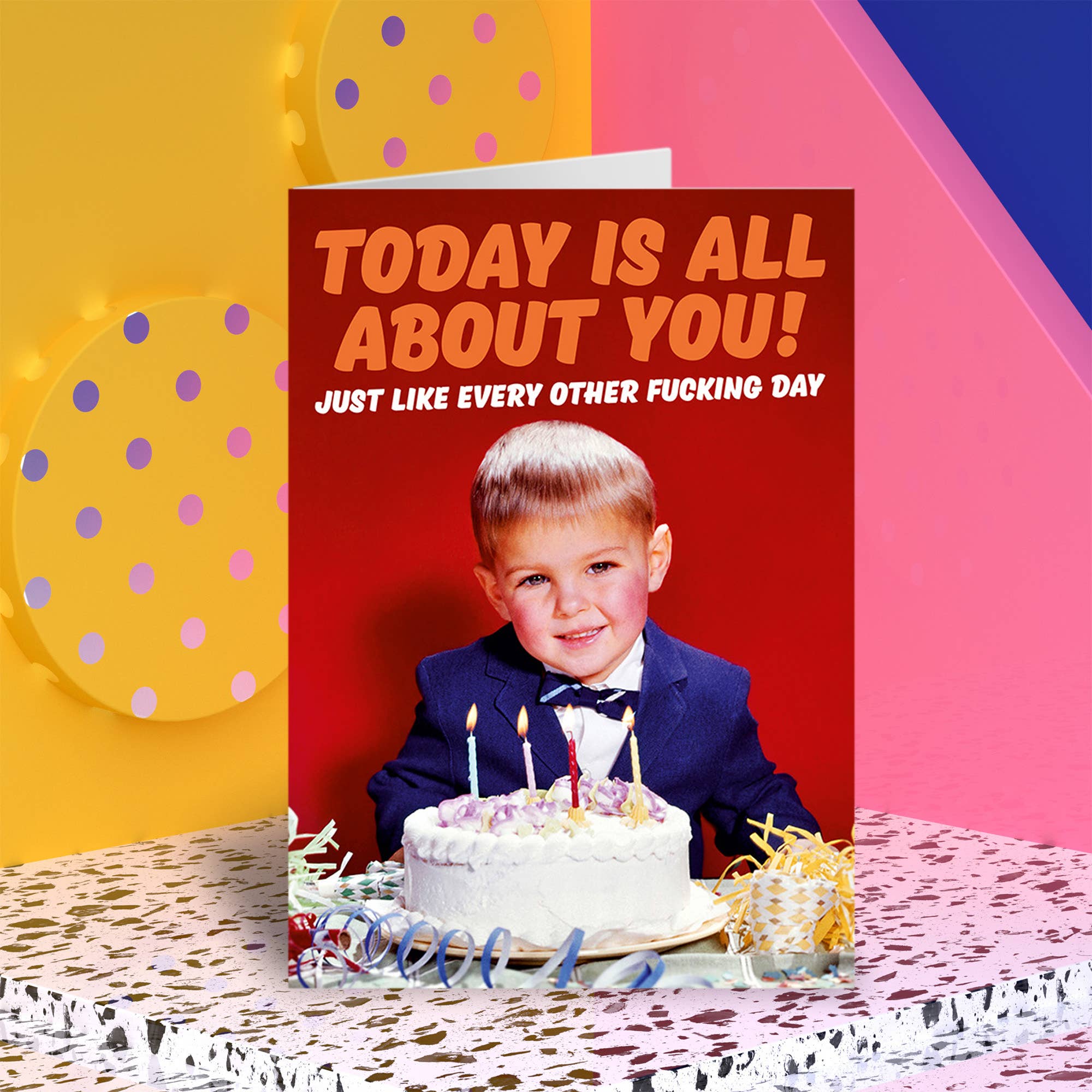Dean Morris Cards - Wholesale Birthday Card - Today is all about you Boy Greeting Card2