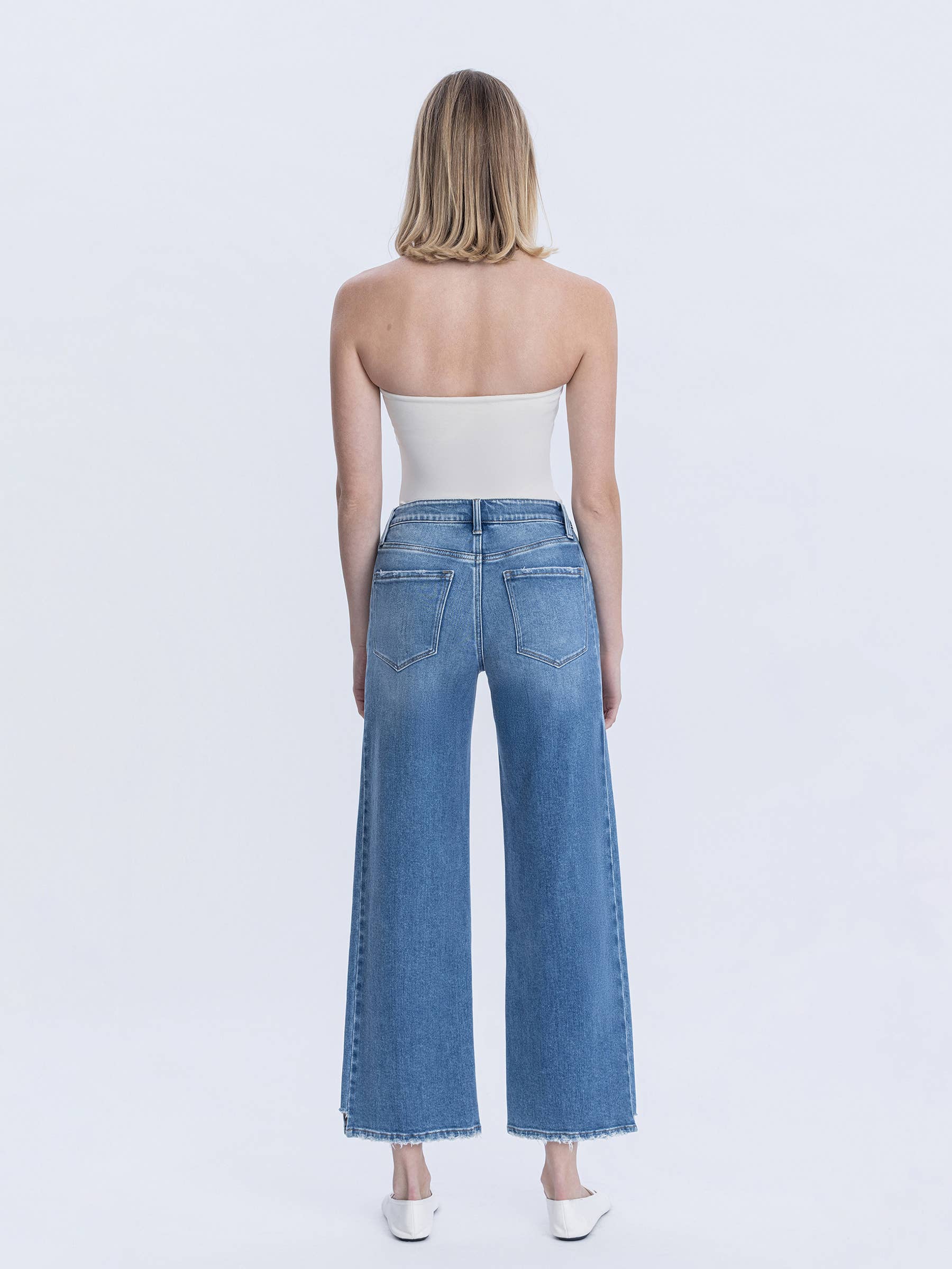 VARG N KRAN HÖG MIDJA SIDOPANEL STEG FÅLL VID ANKELJEANS F6005 för wholesale på Faire4