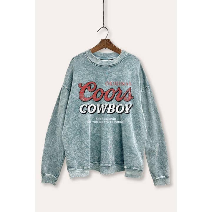 COORS COWBOY GRAFISCHE MINERALEN WASSING SWEATSHIRT voor wholesale door STARCHIS
