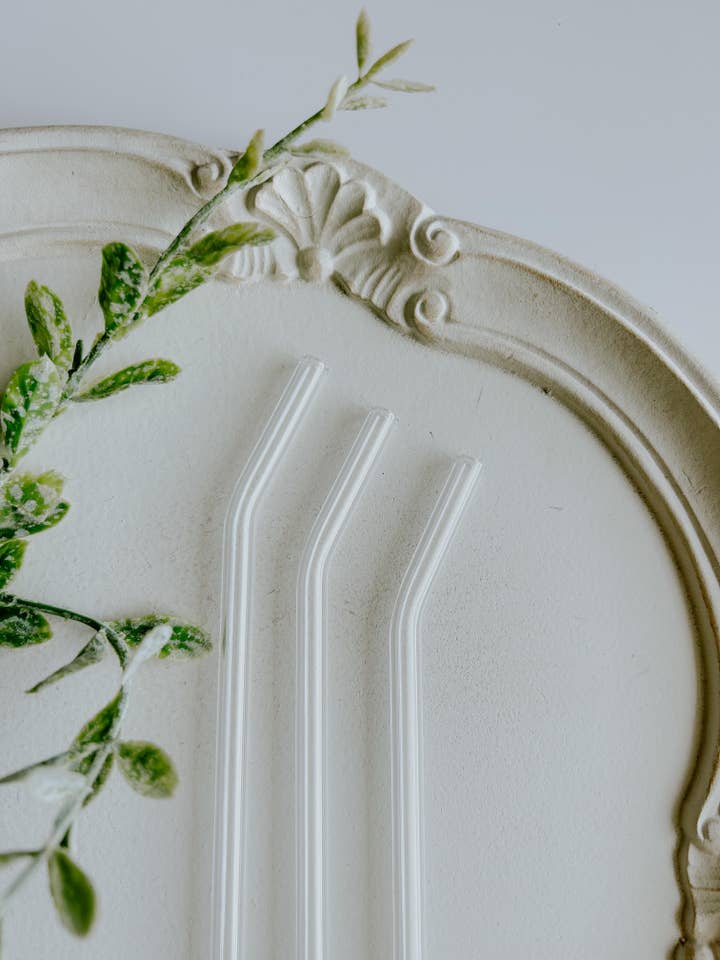 Clear Glass Straw for wholesale by Ivory Bloom Boutique